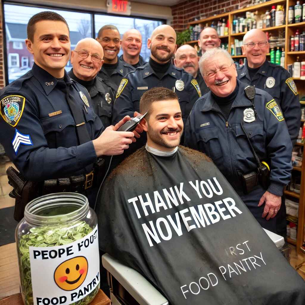Uxbridge Police and Community Raise Nearly $6,700 for People First Food Pantry Through No-Shave Campaign
