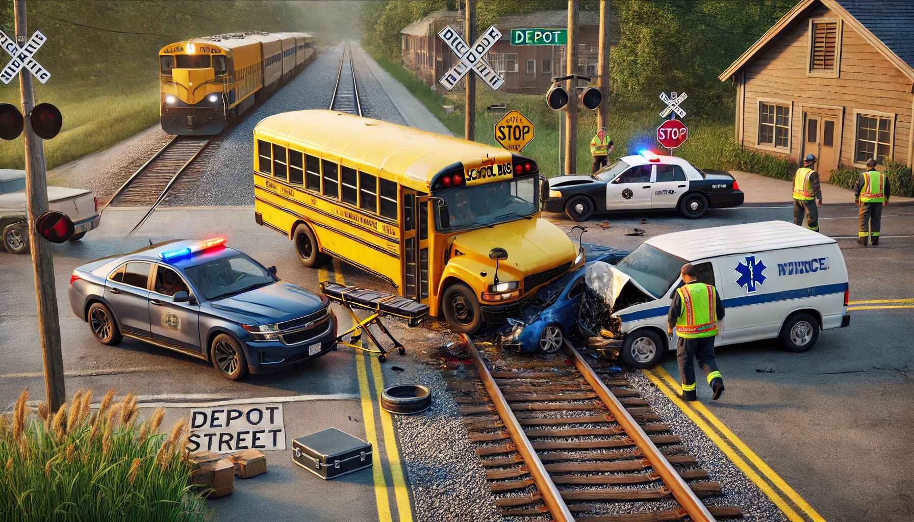 Milford Student Suffers Minor Injuries in School Bus Crash on Depot Street