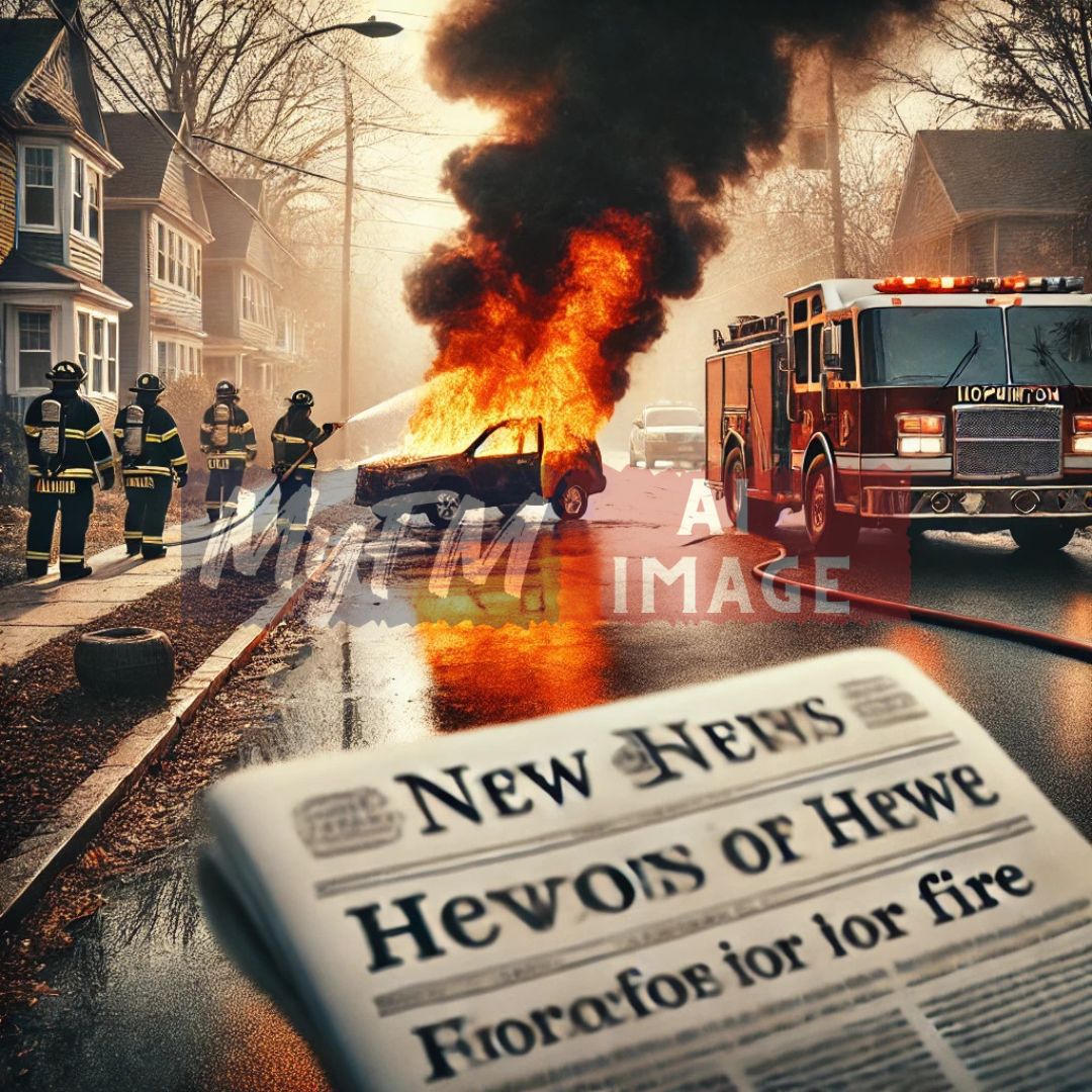 Mechanical Issue Causes Former Police Car to Burst Into Flames in Hopkinton