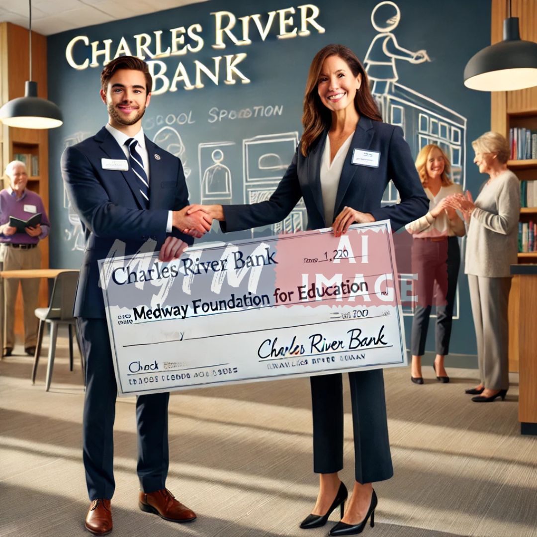 Charles River Bank Donates $1,250 to Support Medway Public Schools through Medway Foundation for Education