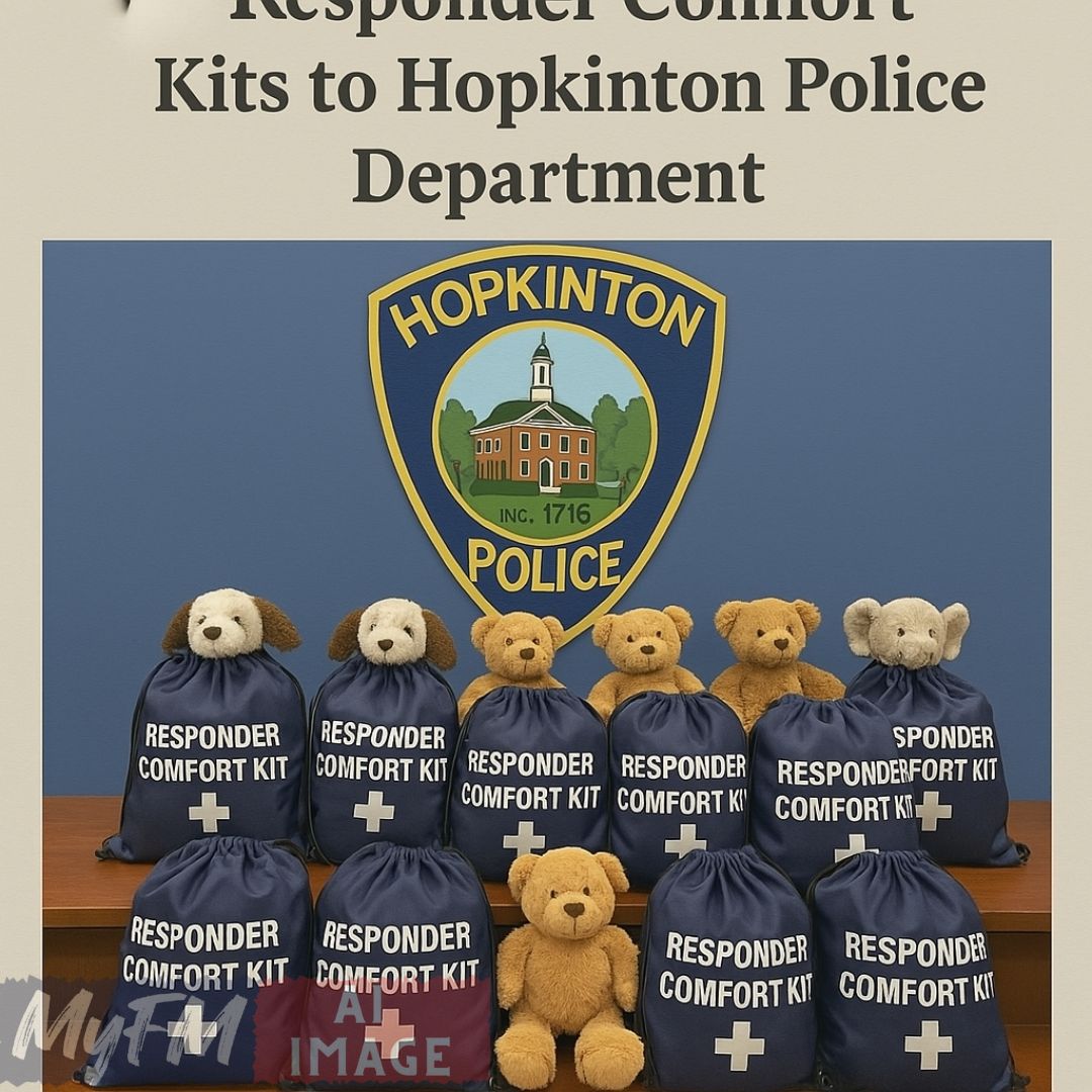 Hopkinton Police Receive Comfort Kit Donation to Support Children in Crisis