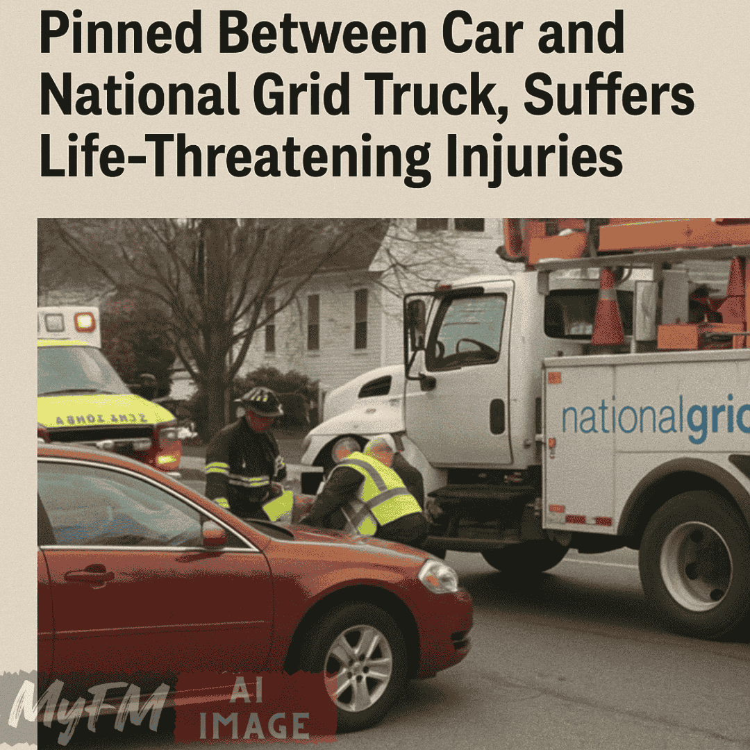 Milford Man, 71, Pinned Between Car and Utility Truck, Suffers Life-Threatening Injuries
