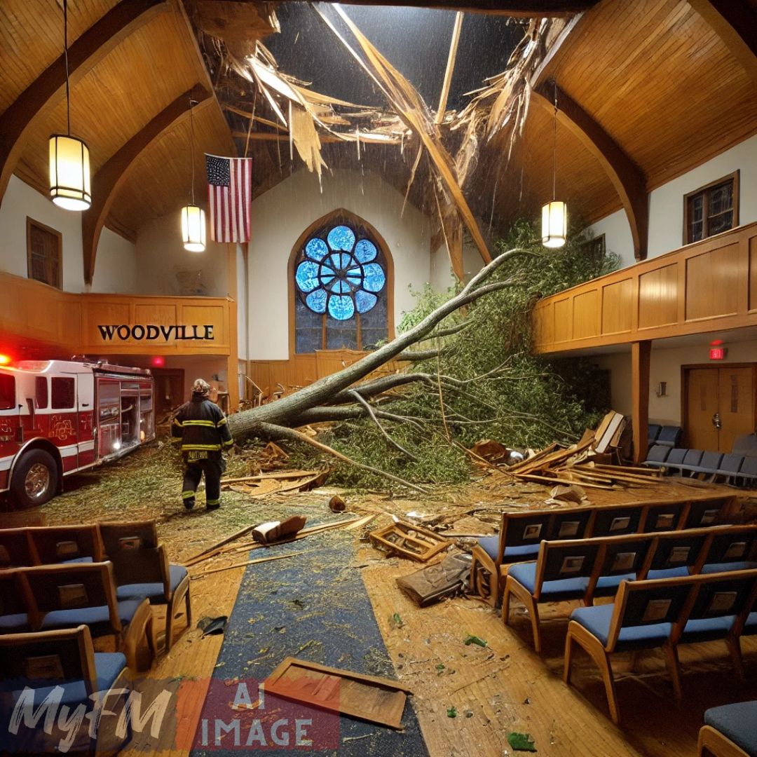 Severe Wind Storm Sends Tree Crashing Through Hopkinton Church; No Injuries Reported