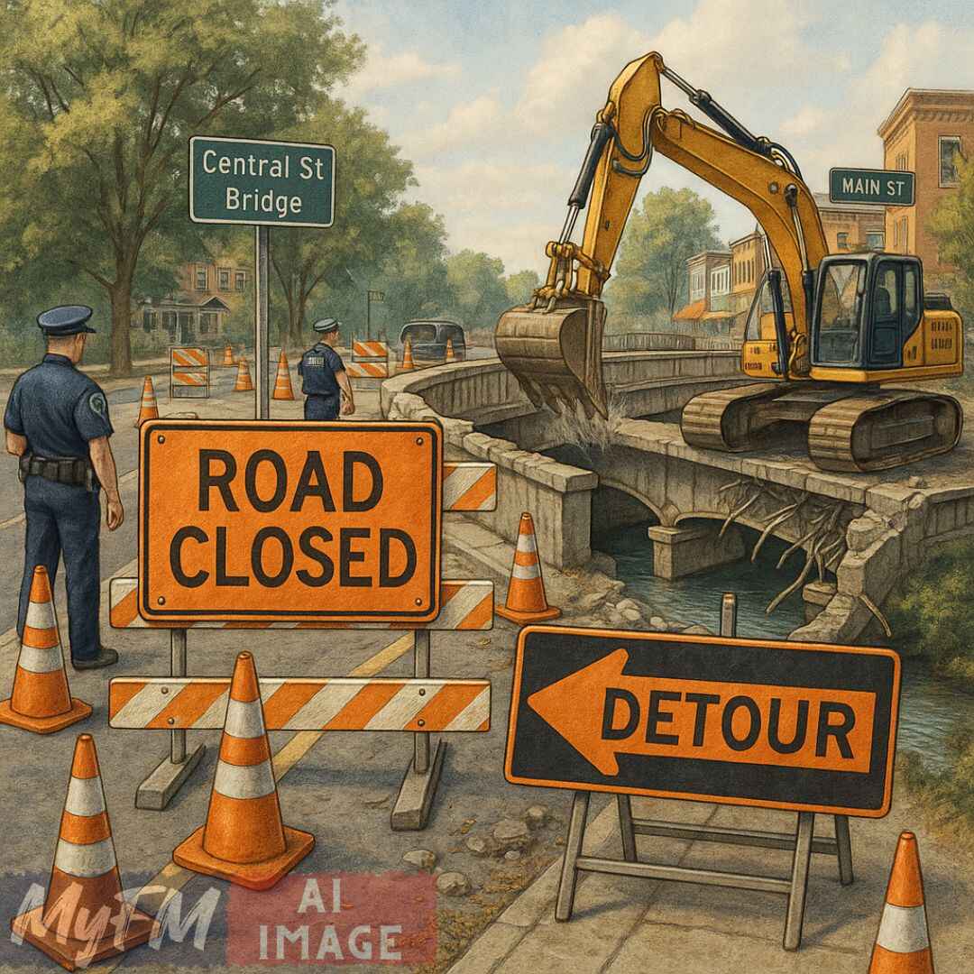 Central Street Bridge Closure to Disrupt Milford Traffic Through October