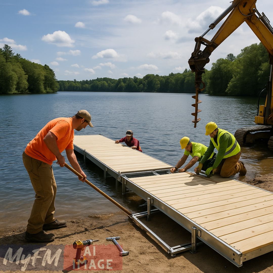 New Dock Installed at Sandy Beach in Hopkinton as Summer Season Begins