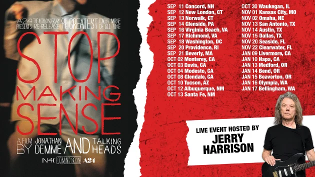 Talking Heads’ Jerry Harrison announces dates for special ‘Stop Making Sense’ screenings