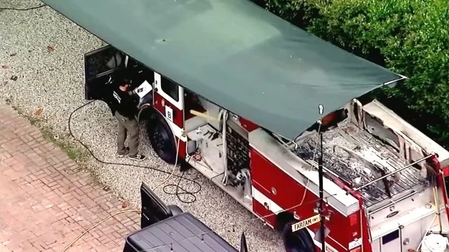 Fire truck found in Southern California man’s home, police charge suspect for impersonating first responder