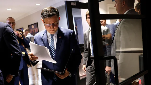 Johnson says Bondi needs to ‘come forward and explain’ handling of Epstein files