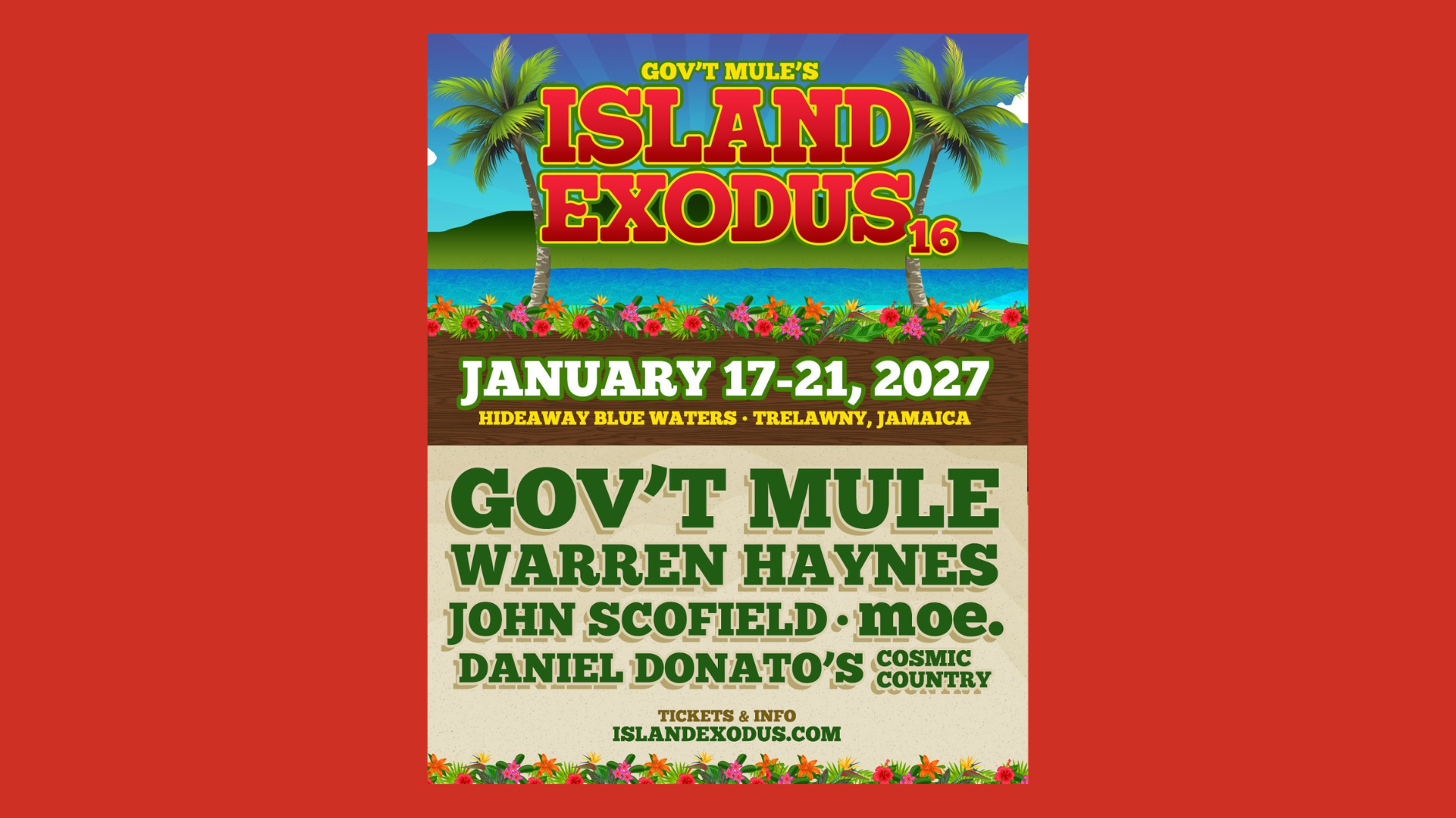 Gov’t Mule announces details for rescheduled Island Exodus 16