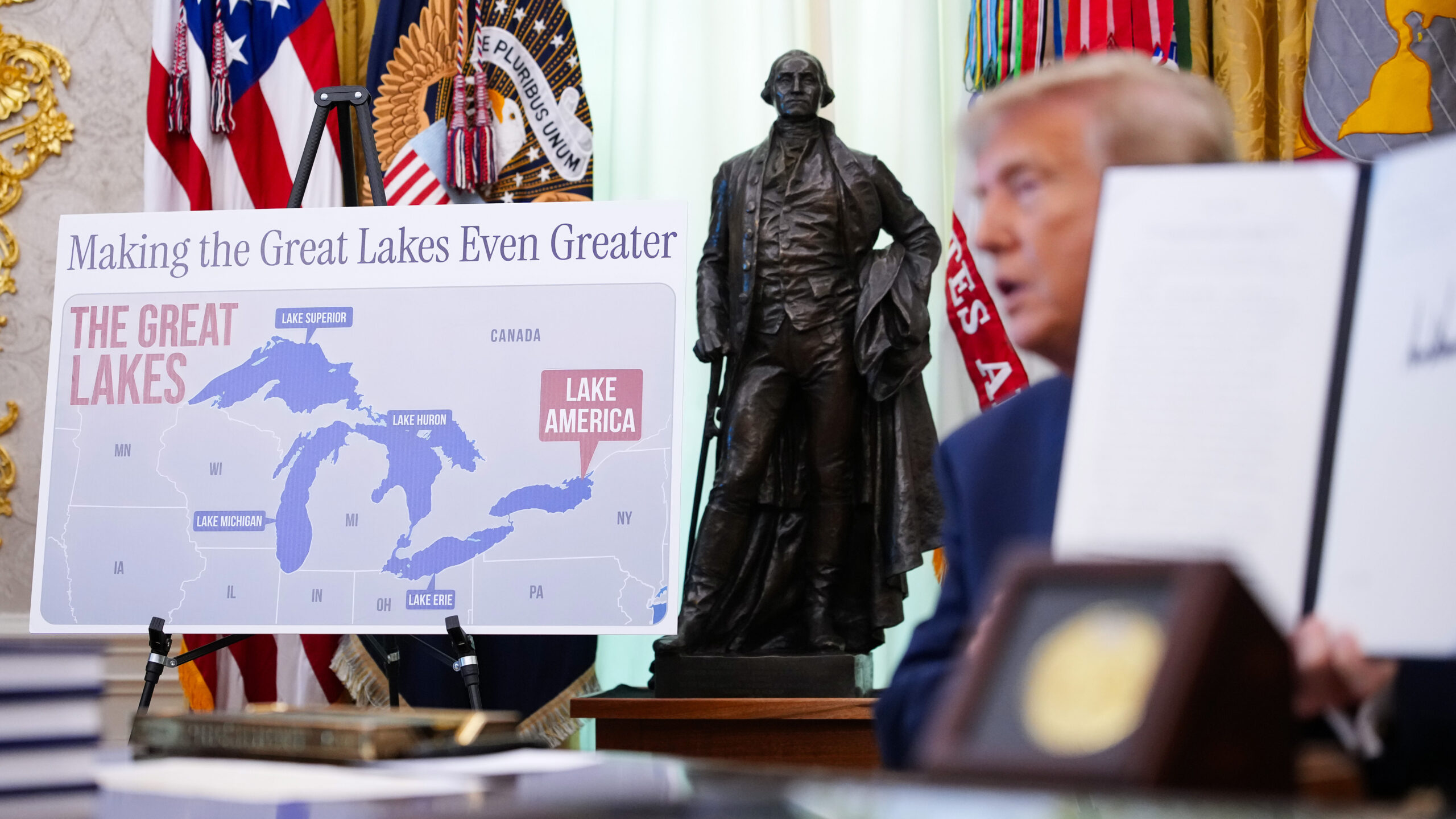 Trump signs executive order renaming Lake Ontario to ‘Lake America’