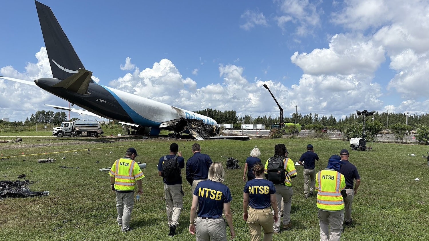 ‘Utter devastation’: NTSB investigation underway after Amazon cargo plane crash leaves 5 dead, 5 injured