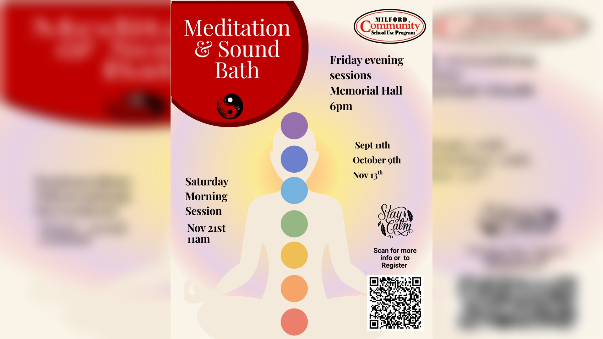 Milford Community School Use Program Hosting Meditation and Sound Bath Sessions