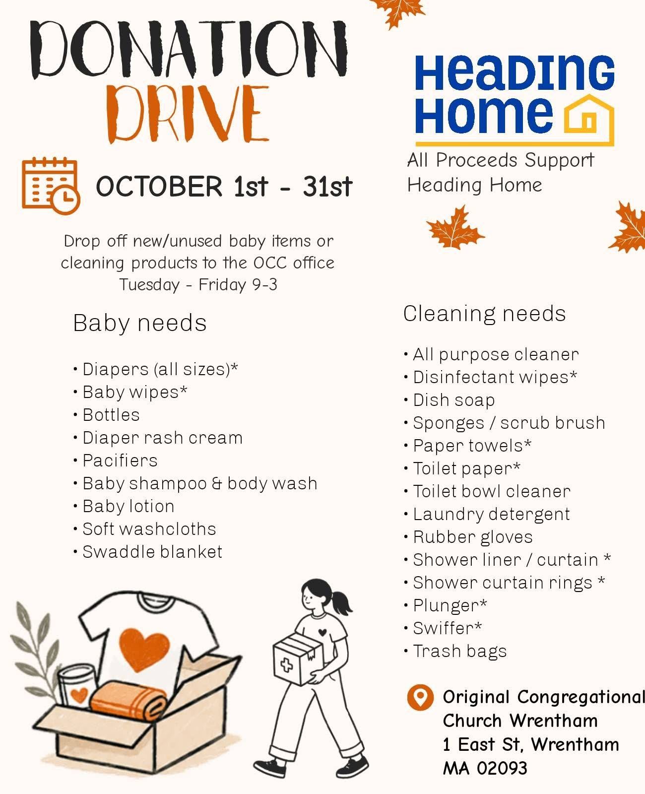 Wrentham Church Collecting Donations for Heading Home
